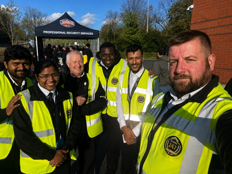 Security team photographed outdoors at Union Cup 2023.